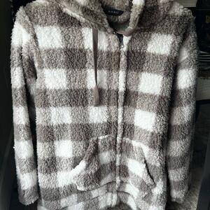 Cozy Checkered Teddy Jacket